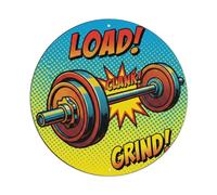 Metal Tin Sign Gym Fitness Workout Motivation Exercise Grind