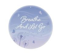 Metal Tin Sign Healing Quotes Signage Breathe And Let Go