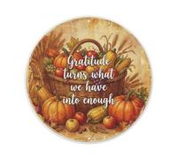 Metal Tin Sign Healing Slogans Gratitude Turns What We Have Into Enough