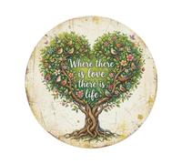 Metal Tin Sign Healing Slogans Where There Is Love There Is Life