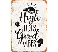 Metal Tin Sign High Tides Good Vibe Tin Sign Wall Plaques For Indoor Kitchen Garage Home S