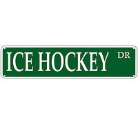 Metal Tin Sign Ice Hockey Funny Metal Signs Vintage Sign Retro Tin Signs Aluminum Metal Sign for Bedroom Kitchen Garden Wall Bab Club Coffee Hanging Sign Home Decor 4x16 Inch