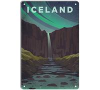 Metal Tin Sign Iceland Poster Wall Decor Fun for Home Kitchen Bar Pub Man Cafe Room Garage Vintage Retro Plaque 8x6 inch