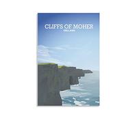 Metal Tin Sign Ireland Cliffs of Moher Retro Decor Art Sign Home Kitchen Bar Cafe Club Cave Wall Decor Vintage Travel Sign 15 * 30CM
