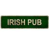 Metal Tin Sign Irish Pub Street Signs Outdoor Road Signs 4x16 Inch