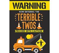 Metal Tin Sign Iron Construction Birthday Entering The Terrible Twos Metal Painting Wall Art Funny Mural Hanging, For Office, Man Cave, Bathroom, 20x30cm