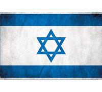 Metal Tin Sign Israel Flag Flag Vintage Look Custom Vintage Retro Aluminum Sign For Wall Decor 8X12 Inch
