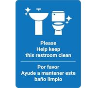 Metal Tin Sign Keep Restclean Bilingual Spanish Not Easy To Deform Iron Signs Decor Posteration For Living Room Club 20X30Cm
