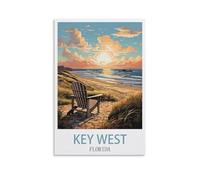 Metal Tin Sign Key West Florida Wall Art Vintage Decor for Man Cave Garages Home Bedroom Retro Decor 15x30cm