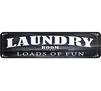 Metal Tin Sign Laundry Dry Cleaning Shop Bathroom Home Decoration Sign 4x16 Inch