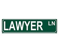 Metal Tin Sign Lawyer sign Retro Aluminum Metal Sign for Street Home Office Garden Decor 4x16 Inch