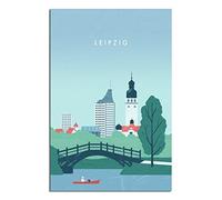 Metal Tin Sign Leipzig Germany Vintage Wall Plaques for Man Cave Home Outdoor Farm Girl's Room Wedding Valentine's Day Present 20x30CM
