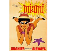 Metal Tin Sign Miami Florida By Vintage United States Travel Wall Sign Funny Metal Poster Novelty Wall Poster For Kitchen Bathroom Cafe 30x40cm