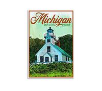 Metal Tin Sign Michigan Mission Point Tree Funny Retro Metal Wall Decor Decorative Tin Sign Art Plaque Poster for Home Kitchen Bar Club Decoration 20x30cm