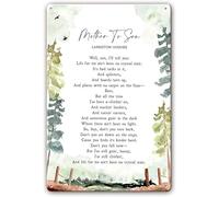 Metal Tin Sign Mother to Son Poem by Langston Hughes Poetry Poster Pictures Contemporary Decor for Kitchen Rectangle Wall Artwork for Office Picture Painting 8x12 Inch