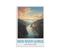 Metal Tin Sign New River Gorge National Park West Virginia Tin Signs Vintage Retro Bar Club Cave Home Kitchen Wall Decor Rustic Sign 30x40cm