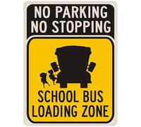 Metal Tin Sign No Parking NO STOPPING SCHOOL BUS Yard Signs for Outdoor Indoor Home Wall Decor
