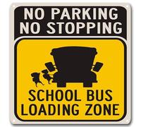 Metal Tin Sign No Parking NO STOPPING SCHOOL BUS Yard Signs for Outdoor Indoor Home Wall Decor