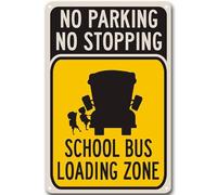 Metal Tin Sign No Parking NO STOPPING SCHOOL BUS Yard Signs for Outdoor Indoor Home Wall Decor