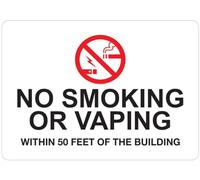 Metal Tin Sign No Smoking Vaping Within 50 Feet Danger Warning Wall Sign Novelty Wall Poster Vintage Metal Signs For Garage Restaurant Cafe S