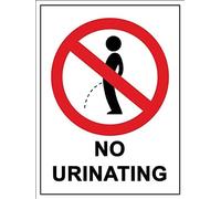 Metal Tin Sign No Urinating Sign Security Warning Notice Signs Wall Decoration Indoor/Outdoor Use 8 X 12 Inch
