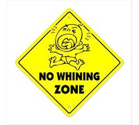 Metal Tin Sign No Whining Crossing Decal Zone Xing Tall Crybabies Cry Babies Winers Diapers Sign Square Sign 12x12 inches