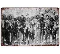Metal Tin Sign Pancho Villa With Generals Mexican Revolution Vintage Bathroom Signs Vintage Metal Signs Novelty Wall Poster For Kitchen Restaurant Home 20X30CM