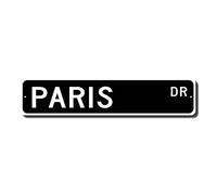 Metal Tin Sign Paris DR sign Retro Aluminum Metal Sign for Street Home Office Garden Decor 4x16 Inch