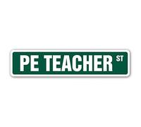 Metal Tin Sign Pe Teacher New Vintage Way Street Signs Outdoor Road Signs 4x16 Inch