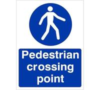 Metal Tin Sign Pedestrian Crossing Point Traffic Signage Pedestrian Traffic Parking Danger Warning Notice Safety Wall Poster Nostalgic Bathroom Signs Novelty Metal Sign For Home Kitchen M