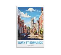 Metal Tin Sign Plaque Poster Bury St Edmunds England Vintage Plaques Poster Plaque Decor Retro Posters Gallery Wall Art Print 20x30cm