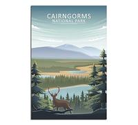 Metal Tin Sign Plaque Poster Cairngorms National Park Skyline Retro Man Cave Bar Pub Shed Novelty Gift Aluminium Metal Tin Wall Décor Sign 20x30CM