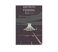 Metal Tin Sign Plaque Poster Distrito Federal Brazil Decorative Wall Art PlaqueRetro Metal Wall Hanging Sign for Bar, Pub, Restaurant, or Home Decor 30x40cm