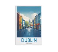 Metal Tin Sign Plaque Poster,Dublin Ireland,Personalized Vintage Style Retro Tin Sign Custom Sign for Wall Outdoor, Indoor, Street, Office 15x30cm