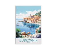 Metal Tin Sign Plaque Poster Dubrovnik Croatia Decorative Wall Art PlaqueRetro Metal Wall Hanging Sign for Bar, Pub, Restaurant, or Home Decor 20x30cm