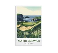 Metal Tin Sign Plaque Poster North Berwick Scotland Travel Posters Golf Retro Man Cave Bar Pub Shed Novelty Gift Aluminium Metal Tin Wall Décor Sign 15 * 30CM