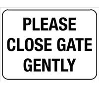 Metal Tin Sign Please Close Gate Gently Sign Caution Danger Safety Security Warning Notice Signs Indoor/Outdoor Use 8 X 12 Inch