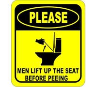 Metal Tin Sign Please Men Lift Up The Seat Before Peeing Not Easy To Deform Metal Sign Retro Iron Signs For Orchard Kitchen Room 20X30Cm