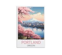 Metal Tin Sign Portland Oregon Ideal for Pub Shed Bar Office Man Cave Home Bedroom Dining Room Kitchen 30x30cm