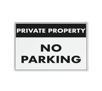 Metal Tin Sign Private Property No Parking Art Metal Sign Fixings Included Iron Signs For Living Pub Hotel 20X30Cm