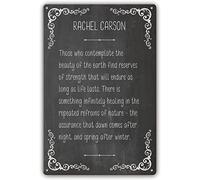 Metal Tin Sign Rachel Carson Quotes Wall Art Prints Poster for Bedroom Wall Decor Artwork for Kitchen Decoration Paintings for Bathroom Cafe Bar Pub Decor (8x12inch)