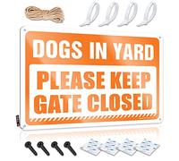 Metal Tin Sign Retro Dogs In Yard Keep Gate Closed Sign Decor For Man Cave Funny Wall Signs(20X30CM)