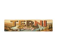 Metal Tin Sign Retro Travel Italy Terni