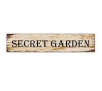 Metal Tin Sign Secret Garden sign Retro Aluminum for Street Home Office Garden Decor 6×16 Inches