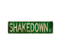 Metal Tin Sign Shakedown St Street Signs Outdoor Road Signs 16X4Inch