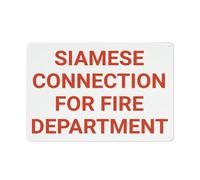 Metal Tin Sign Siamese Connection For Fire Department Wear-Resistant And Durable Metal Sign Retro Iron Signs For Kitchen Coffee Living 20X30Cm