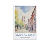 Metal Tin Sign Stoke on Trent Staffordshire Funny Travel Tin Signs Bar Coffee Home Room Art Wall Plaque Decor Gift Outdoor Indoor 15x30cm