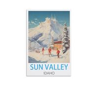 Metal Tin Sign Sun Valley Idaho Vintage Wall Plaques for Man Cave Home Outdoor Farm Girl's Room Wedding Valentine's Day Present 15x30cm