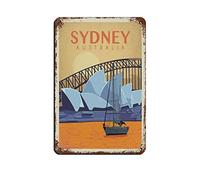 Metal Tin Sign Sydney Australia Travel Tin Signs Retro Bar Pub Diner Cafe Home Bathroom and Room Art 20 * 30CM