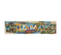 Metal Tin Sign Syria Hama Retro Travel